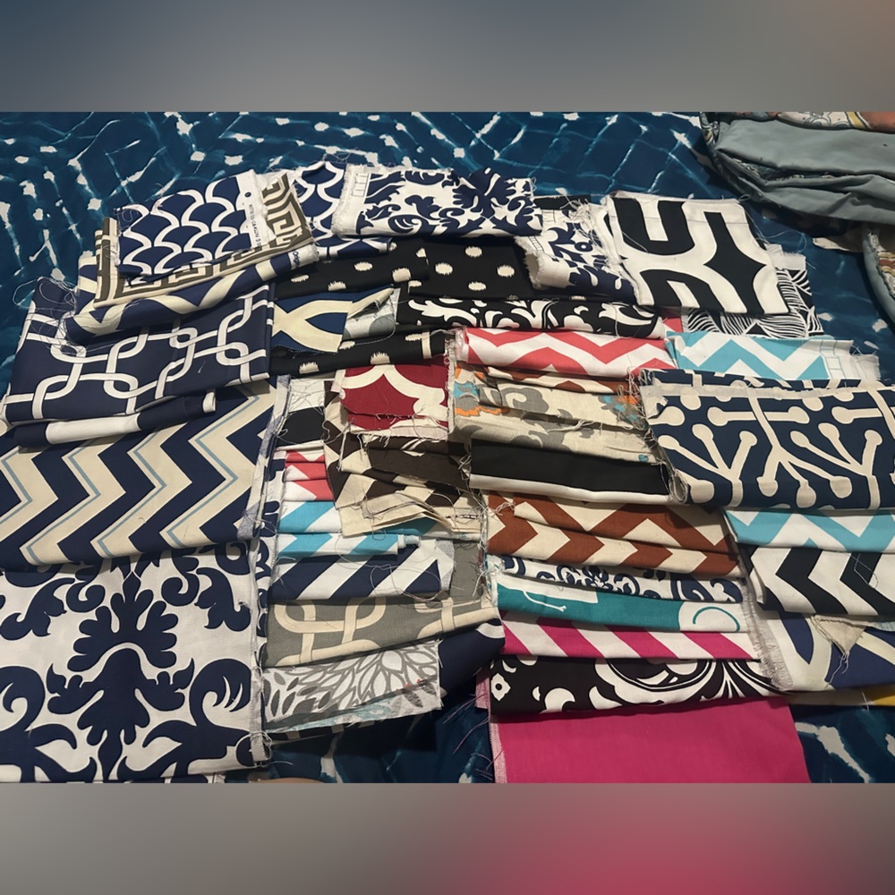 Assorted Patterned Fabric scrap Bundle